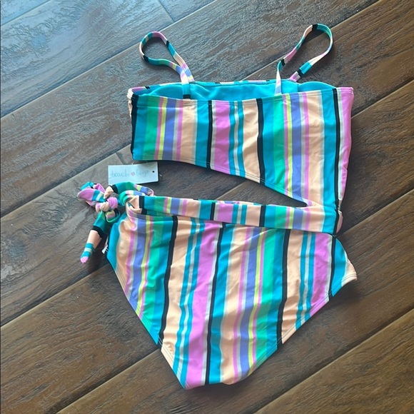 Colorful Striped Kids Swimsuit - Picture 2 of 6